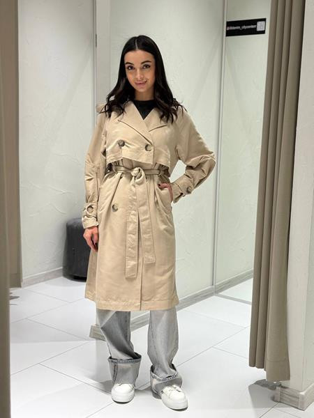 Пальто Three Black Women TB121 beige