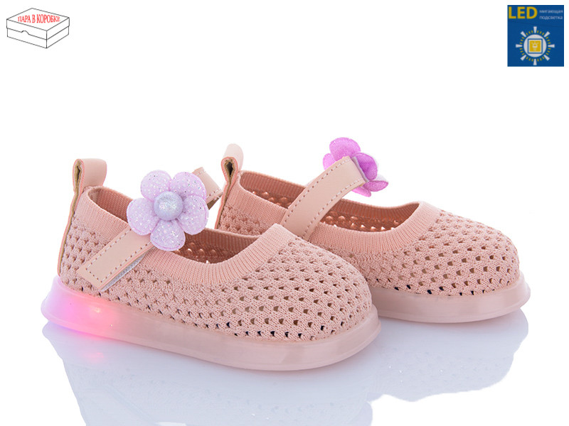 Туфли Poni Kids A691 pink LED