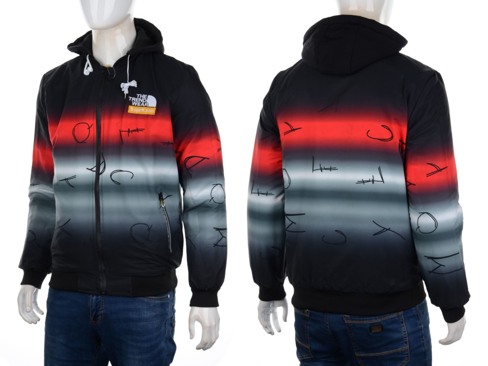 Куртки M7 7799 black-red