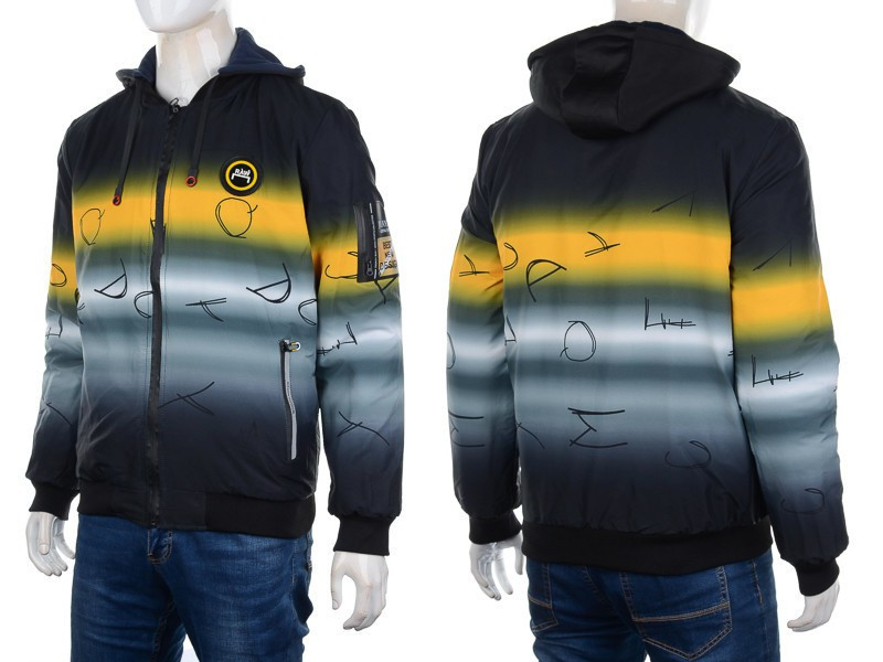 Куртки M7 7798 black-yellow