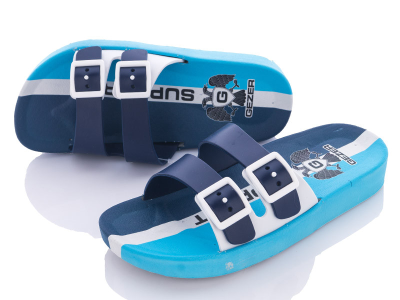 Шлепанцы Gezer 11379 blue-khaki