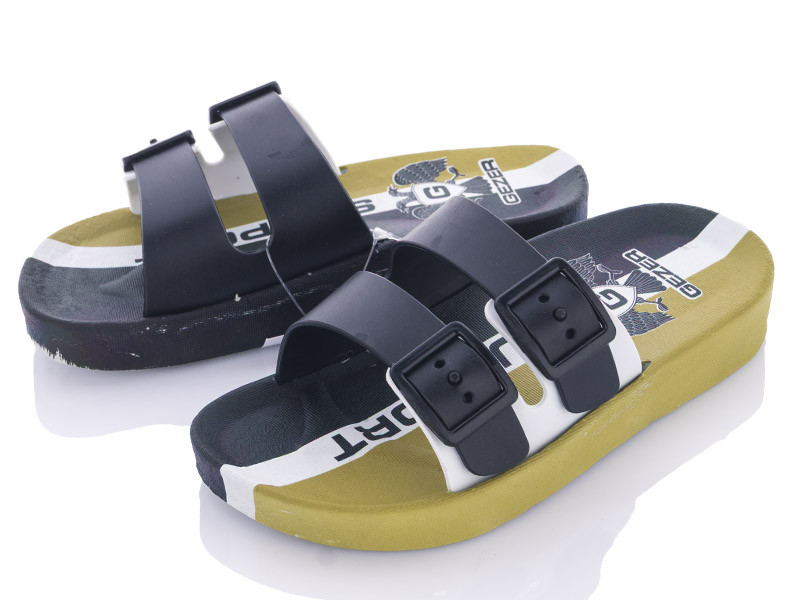 Шлепанцы Gezer 12329 black-khaki