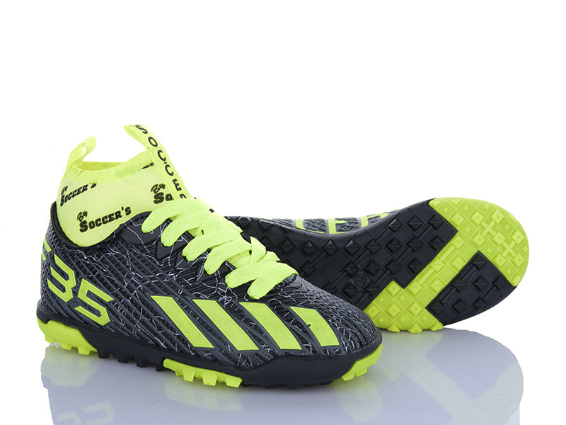 Футбольная обувь Soccers Soccers 002 black-green (31-35)