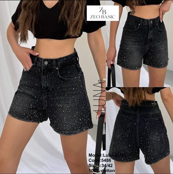 Юбка-шорты Jeans Style 5486 d.grey