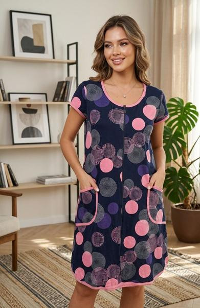 Халаты Gull 16-1 navy-pink