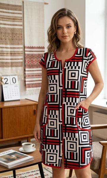 Халаты Gull 16-1 white-red