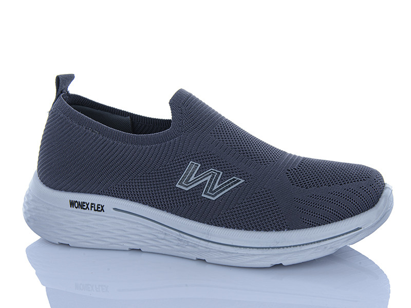 Кроссовки Wonex 45-405 d.grey батал