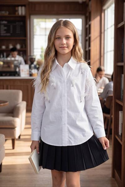Рубашки Delfinka C156 white