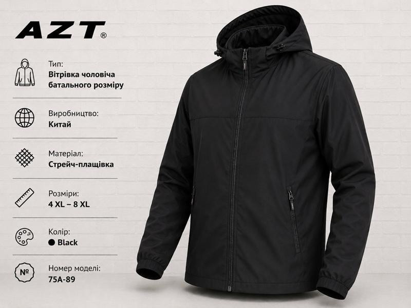 Ветровки AZT AZ1084-75A-89 black