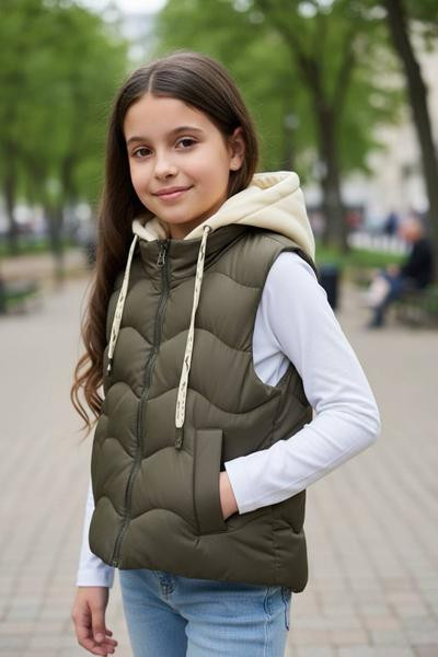 Жилетки Delfinka W03 khaki