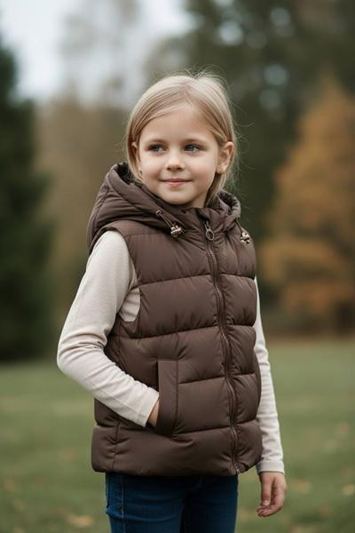 Жилетки Delfinka W27 brown