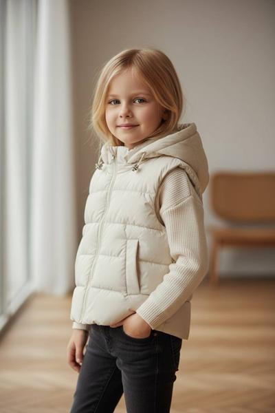 Жилетки Delfinka W27 l.beige
