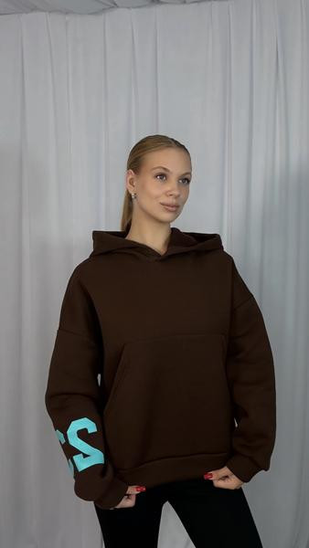Худи Arina 4250 brown-l.blue