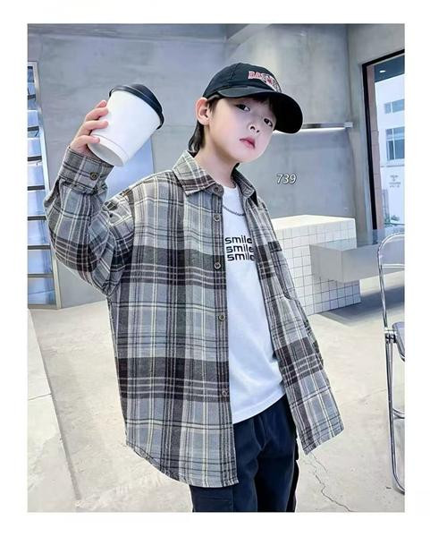 Рубашки Fashion kids 739 grey