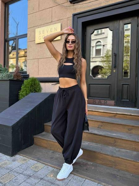 Штаны спорт Arina 1655 black
