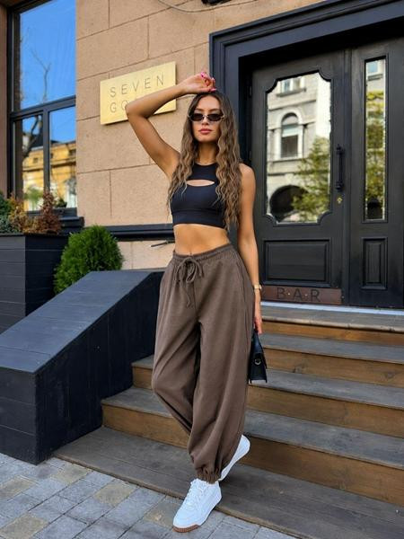 Штаны спорт Arina 1655 brown