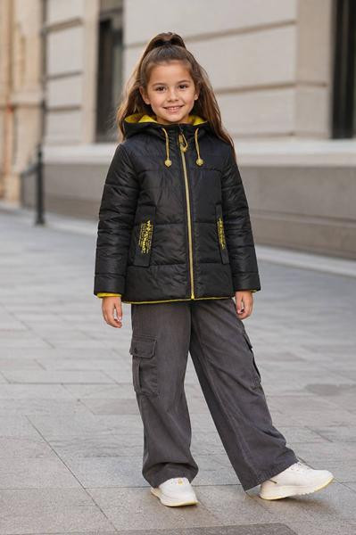 Куртки Delfinka 9713 black-yellow