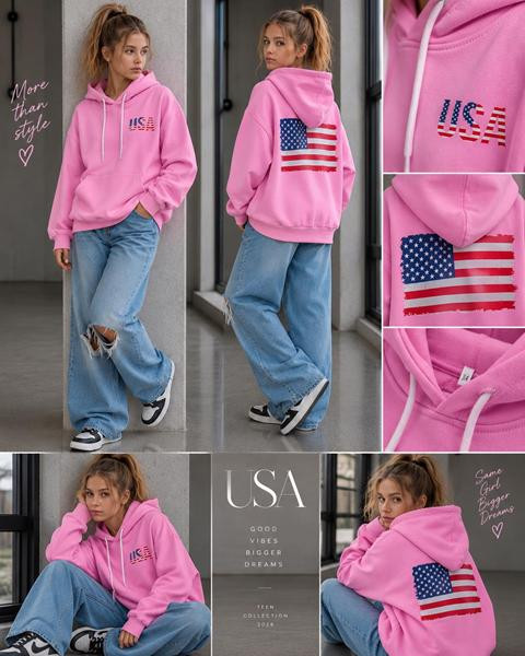 Худи Karolina KR897 pink