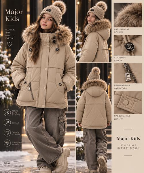 Куртки Major kids F602 nude