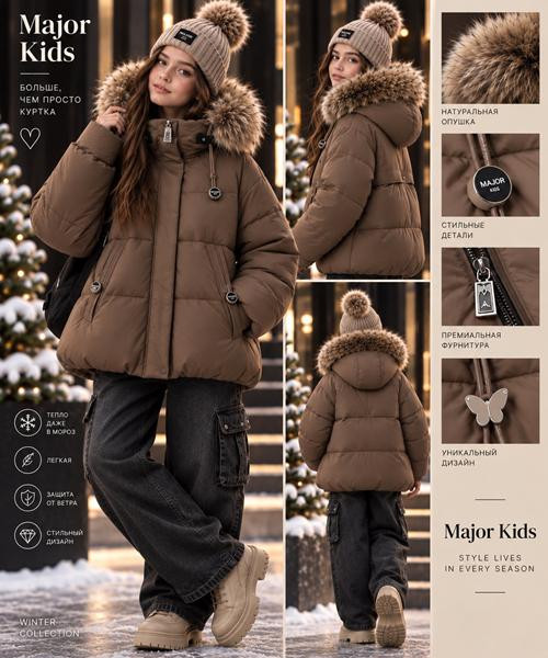 Куртки Major kids F603 brown