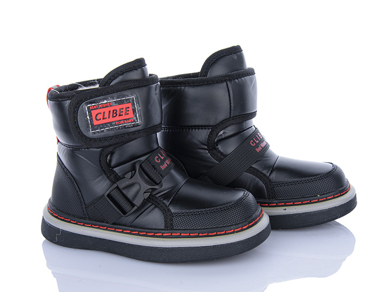 Дутики Clibee HB526 black-red
