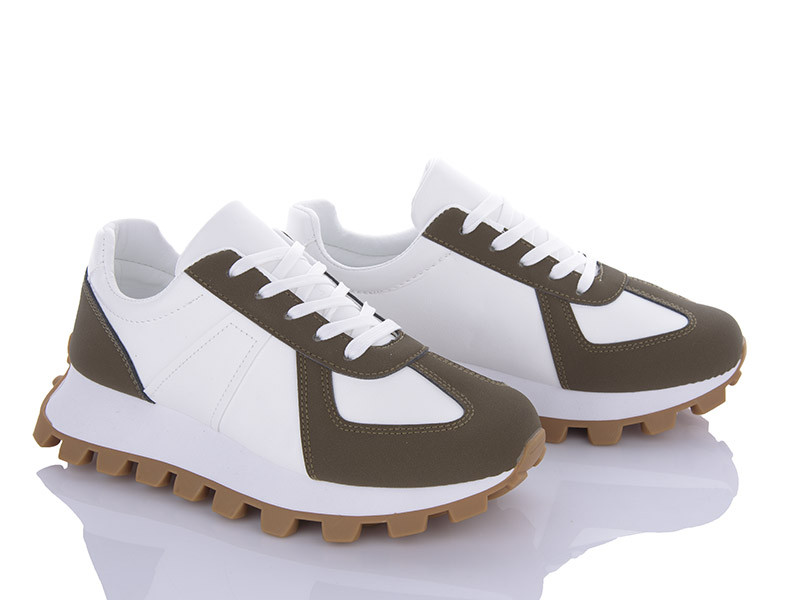 Кроссовки Violeta 149-9-7 white-olive