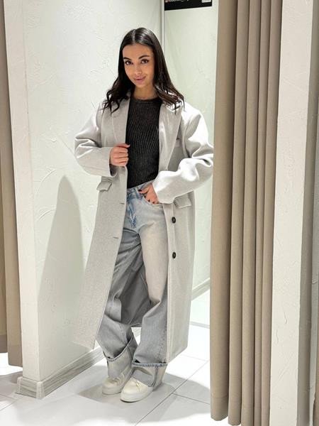 Пальто Three Black Women TB118 l.grey