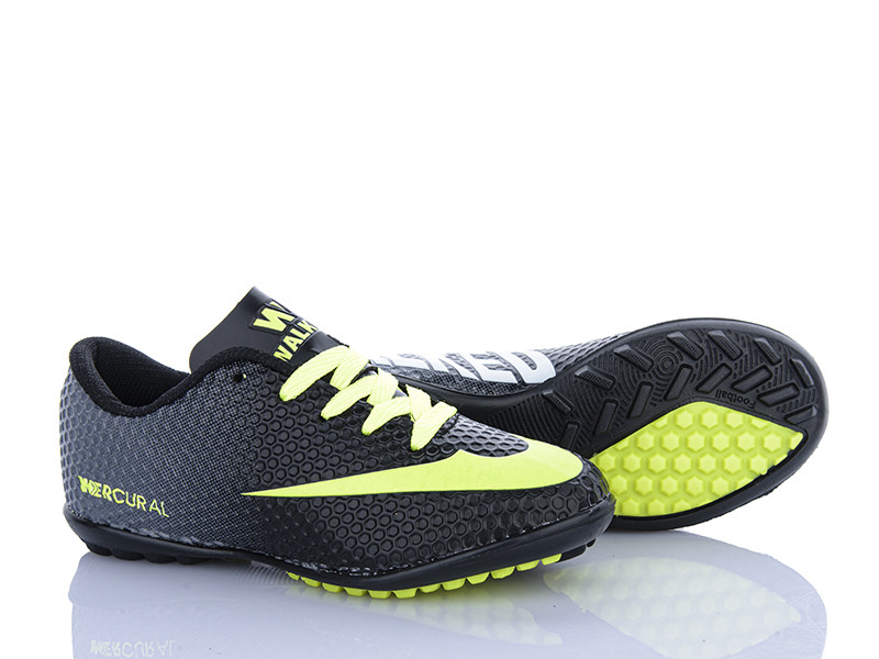 Футбольная Обувь Walked Walked Mercurial 04 black (31-35)