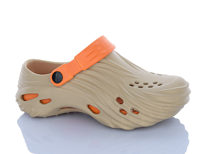 Кроксы Violeta B101 khaki-orange