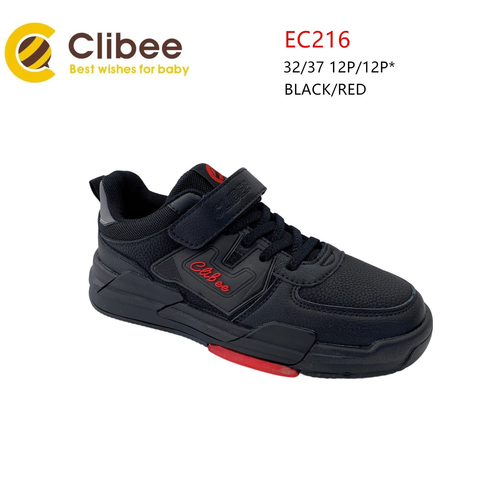 Кроссовки Clibee Ap-EC216 black-red