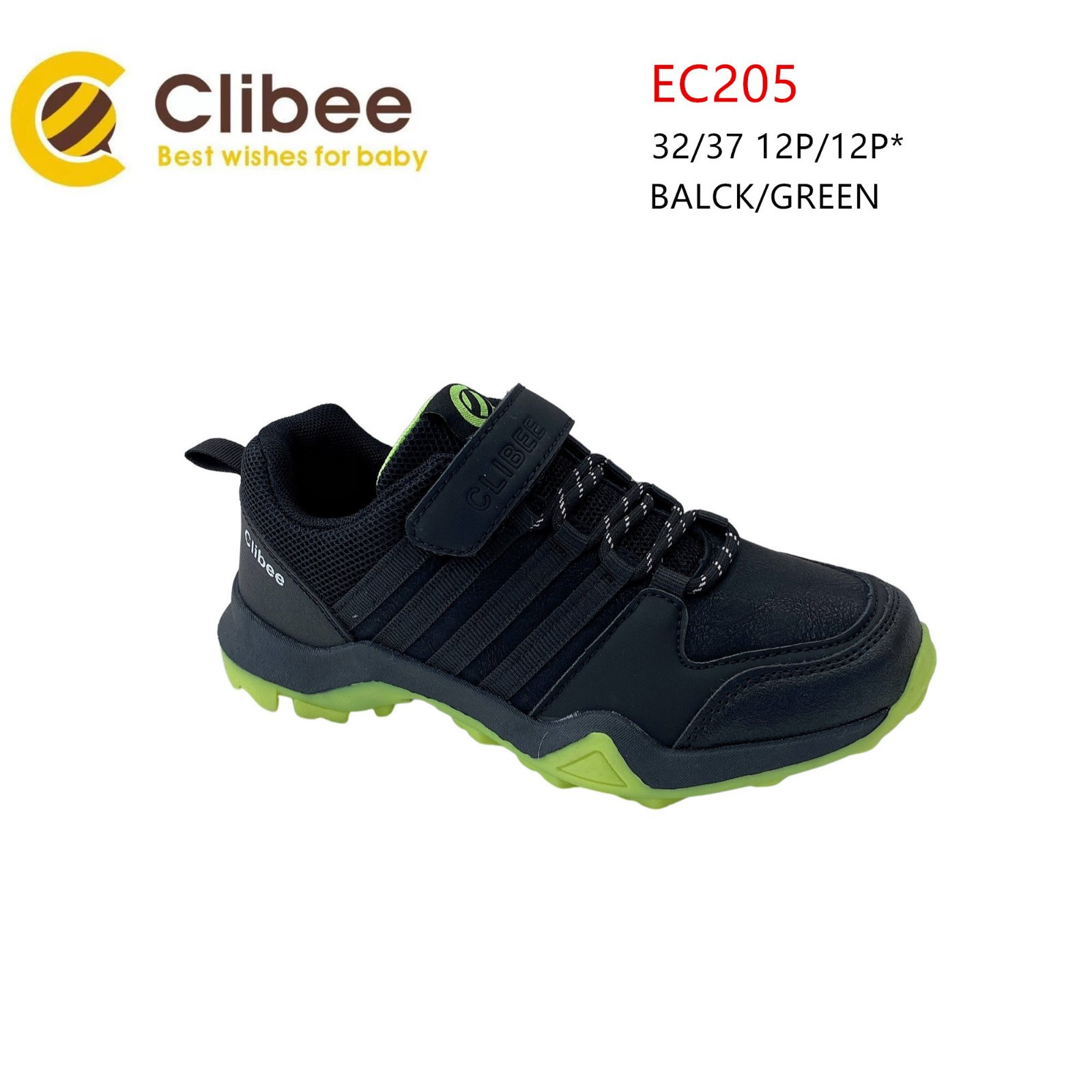 Кроссовки Clibee Ap-EC205 black-green