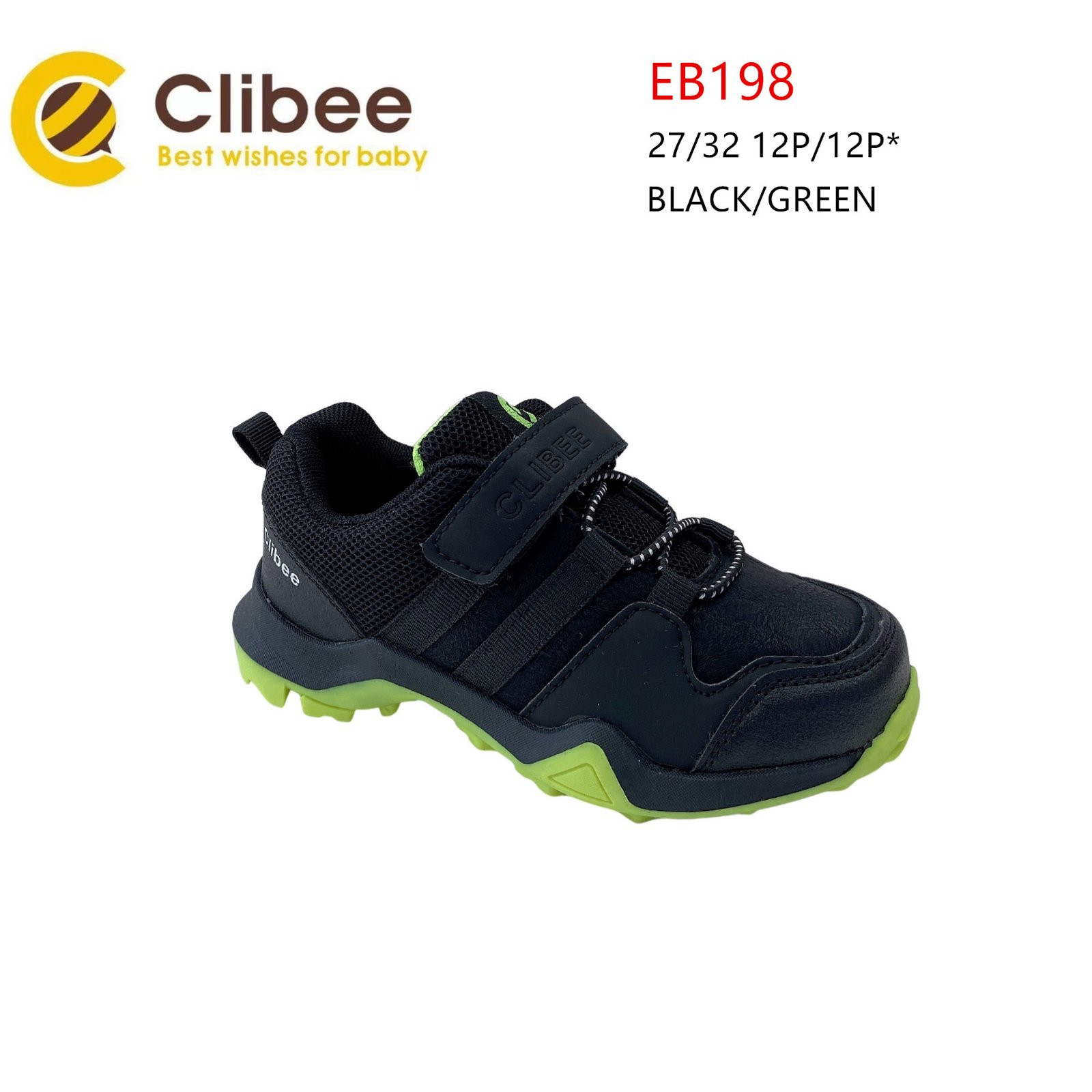 Кроссовки Clibee Ap-EB198 black-green