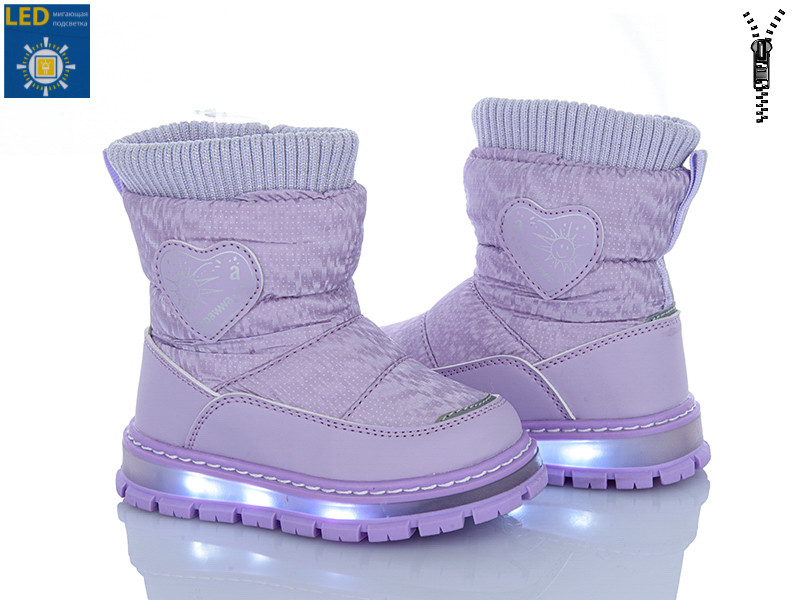 Дутики Apawwa D6915P-1 purple LED