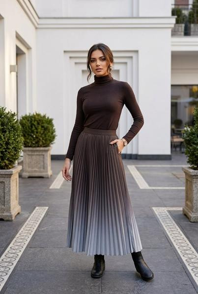 Юбка-шорты Kosta 9581 brown-grey
